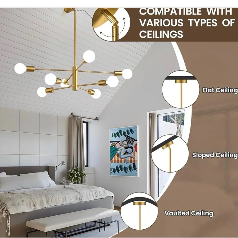 Modern Gold Chandelier